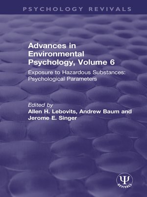 cover image of Advances in Environmental Psychology, Volume 6